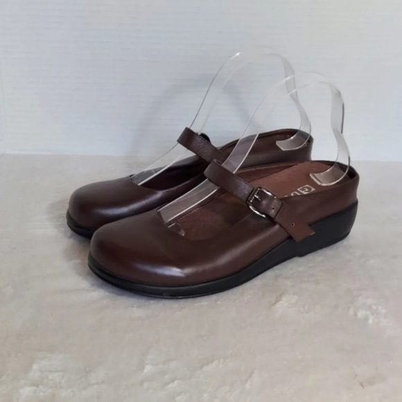 Gravity Defyer Brown Leather Mary Jane‎ Padded Insoles Mules Clogs - Picture 11 of 11